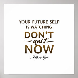 壁感動的アート – 今すぐやめは引用文- Fu ポスター