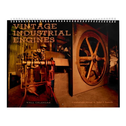壁掛けカレンダーのヴィンテージの産業エンジン カレンダー (カバー)