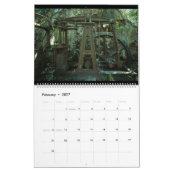 壁掛けカレンダーの古い蒸気機関 カレンダー (2月 2027)