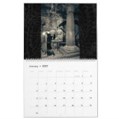 壁掛けカレンダーの古い蒸気機関 カレンダー (1月 2027)