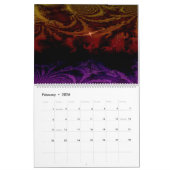 壁掛けカレンダーの悪賢く素晴らしい抽象美術 カレンダー (2月 2026)