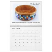 壁掛けカレンダー-装飾的なWoodturning カレンダー (3月 2026)