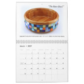 壁掛けカレンダー-装飾的なWoodturning カレンダー (3月 2027)