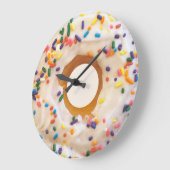 壁掛け時計を振りかけるドーナツ ラージ壁時計 (傾斜)