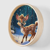 壁掛け時計、子鹿 壁時計 (傾斜)