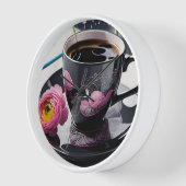 壁掛け時計、27.3 cm平方アクリル 壁時計 (傾斜)