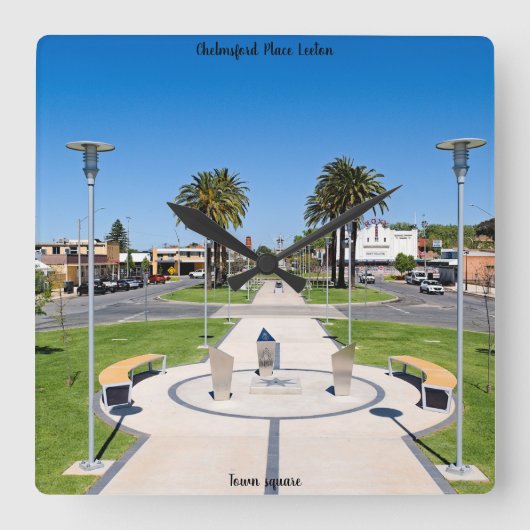 壁掛け27.3cm平方アクリル スクエア壁時計 (正面)