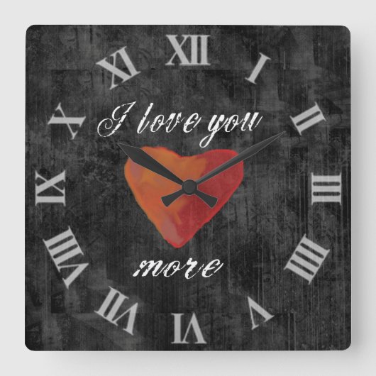 壁時計が好き スクエア壁時計 (正面)