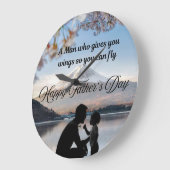 壁時計と父の日テーマ ラージ壁時計 (傾斜)