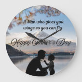 壁時計と父の日テーマ ラージ壁時計 (正面)