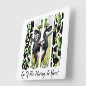 壁時計にモーニングの上 スクエア壁時計 (傾斜)