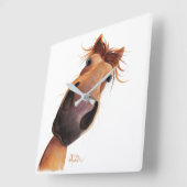 壁時計のハッピーホース'不機嫌MAX スクエア壁時計 (傾斜)