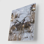 壁時計の中を移動する スクエア壁時計 (傾斜)