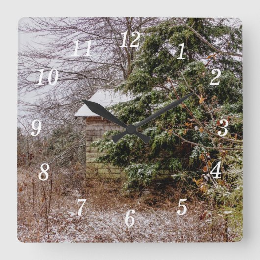 壁時計を捨て スクエア壁時計 (正面)