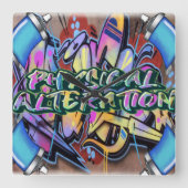 壁時計グラフィティ スクエア壁時計 (正面)