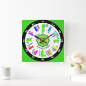 壁時計ムンチパワー!45分トレーニングジム スクエア壁時計 (ホーム)