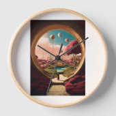 壁時計丸印刷ホームデコ 壁時計 (正面)