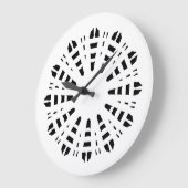 壁時計及びエレガント白黒クラシックデザイン ラージ壁時計 (傾斜)