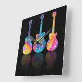 壁時計 – ギター反射 (傾斜)