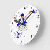 壁時計：ギリシャのエブゾーン踊り ラウンド壁時計 (傾斜)