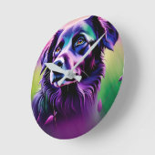 壁時計 – パープルドッグ (傾斜)