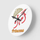 壁時計 – プリンセスアラビア語ワードアート – اميره (傾斜)