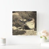 壁時計、手のひら春、カリフォルニア スクエア壁時計 (ホーム)