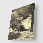 壁時計、手のひら春、カリフォルニア スクエア壁時計 (傾斜)