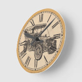 壁時計:旧車 ラウンド壁時計 (傾斜)