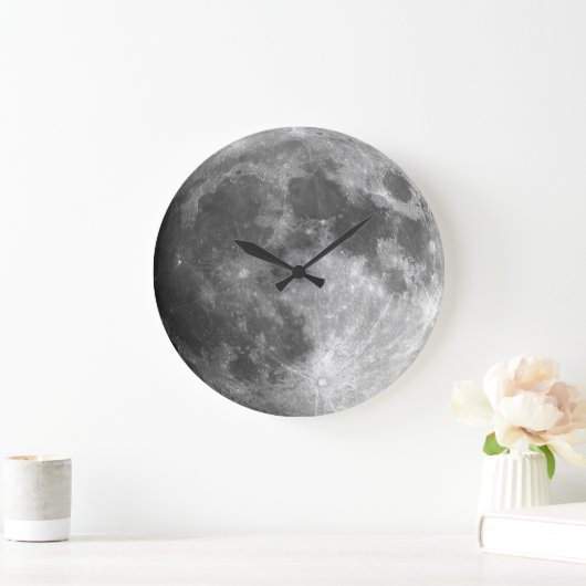 壁時計 – 月のクローズアップ (ホーム)