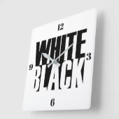 壁時計 – 白黒 (傾斜)