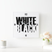壁時計 – 白黒 (ホーム)