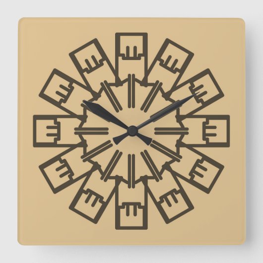 壁時計、色エレガントクラシック数々のデザインS スクエア壁時計 (正面)