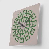 壁時計、色エレガントクラシック数々のデザインS スクエア壁時計 (傾斜)