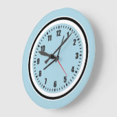 壁時計、青い円形の壁時計、クラシック ラージ壁時計 (傾斜)