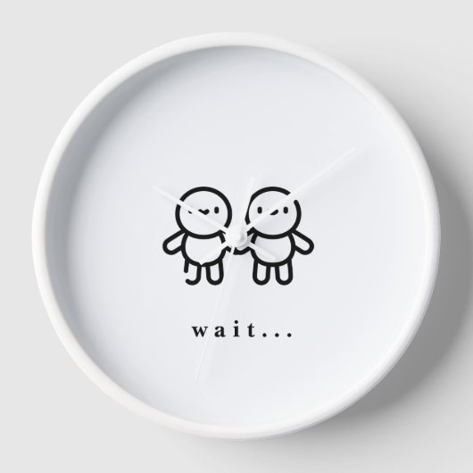 壁時計、10インチの丸型天然木製枠時計 壁時計 (正面)