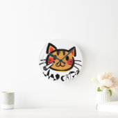 壁時計、10"円形天然木枠 ラウンド壁時計 (ホーム)