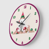 壁時計、10"円形天然木枠 ラージ壁時計 (傾斜)