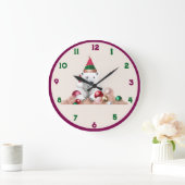 壁時計、10"円形天然木枠 ラージ壁時計 (ホーム)