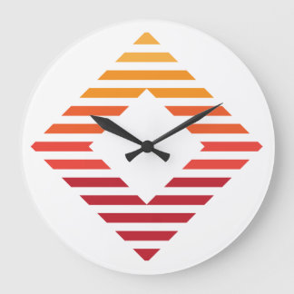 壁時計、10"円形天然木枠 ラージ壁時計