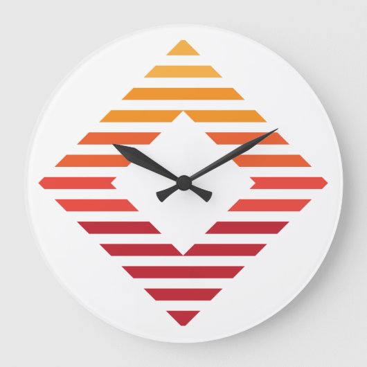 壁時計、10"円形天然木枠 ラージ壁時計 (正面)