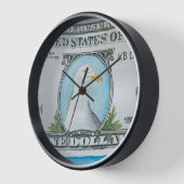 壁時計、10"円形天然木枠 壁時計 (傾斜)