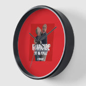 壁時計、10"円形天然木枠 壁時計 (傾斜)