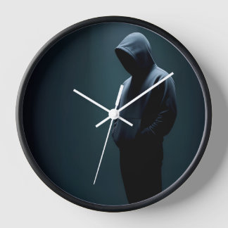 壁時計、10"円形天然木枠 壁時計