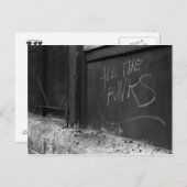 壁書の上に ポストカード (正面/裏面)