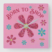 壁生まれ時計を買い物する スクエア壁時計 (正面)