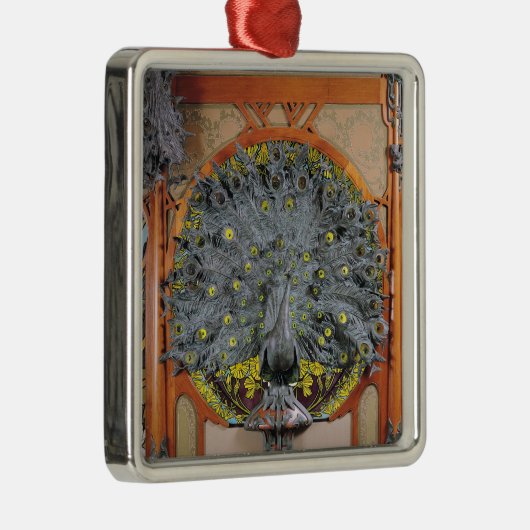 壁画の中央パネルからの孔雀 メタルオーナメント (右)