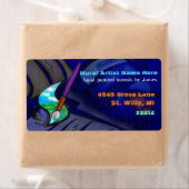 壁画アーティストグラフィックデザインビジネス全体 ラベル (インサイチュ)