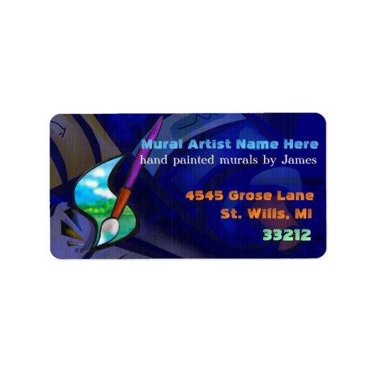 壁画アーティストグラフィックデザイン事業 ラベル (正面)