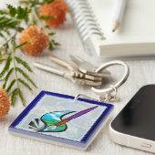 壁画アーティストグラフィックデザイン キーホルダー (正面右)